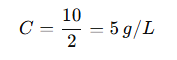 concentração comum